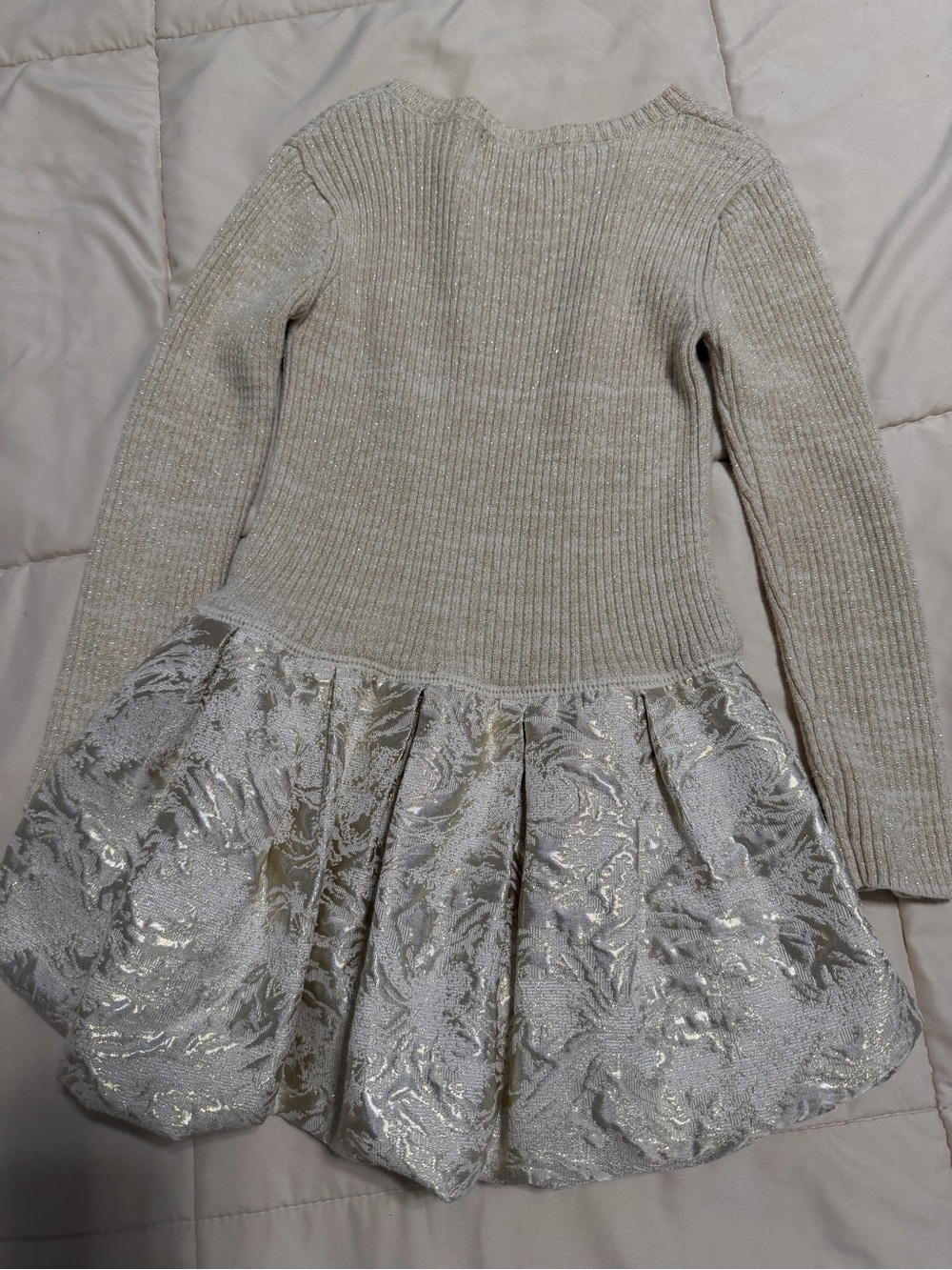 Heirlooms by Polly Flinders Gold Holiday Dress Girls Size 4T Sparkle Party Dress - Picture 4 of 5